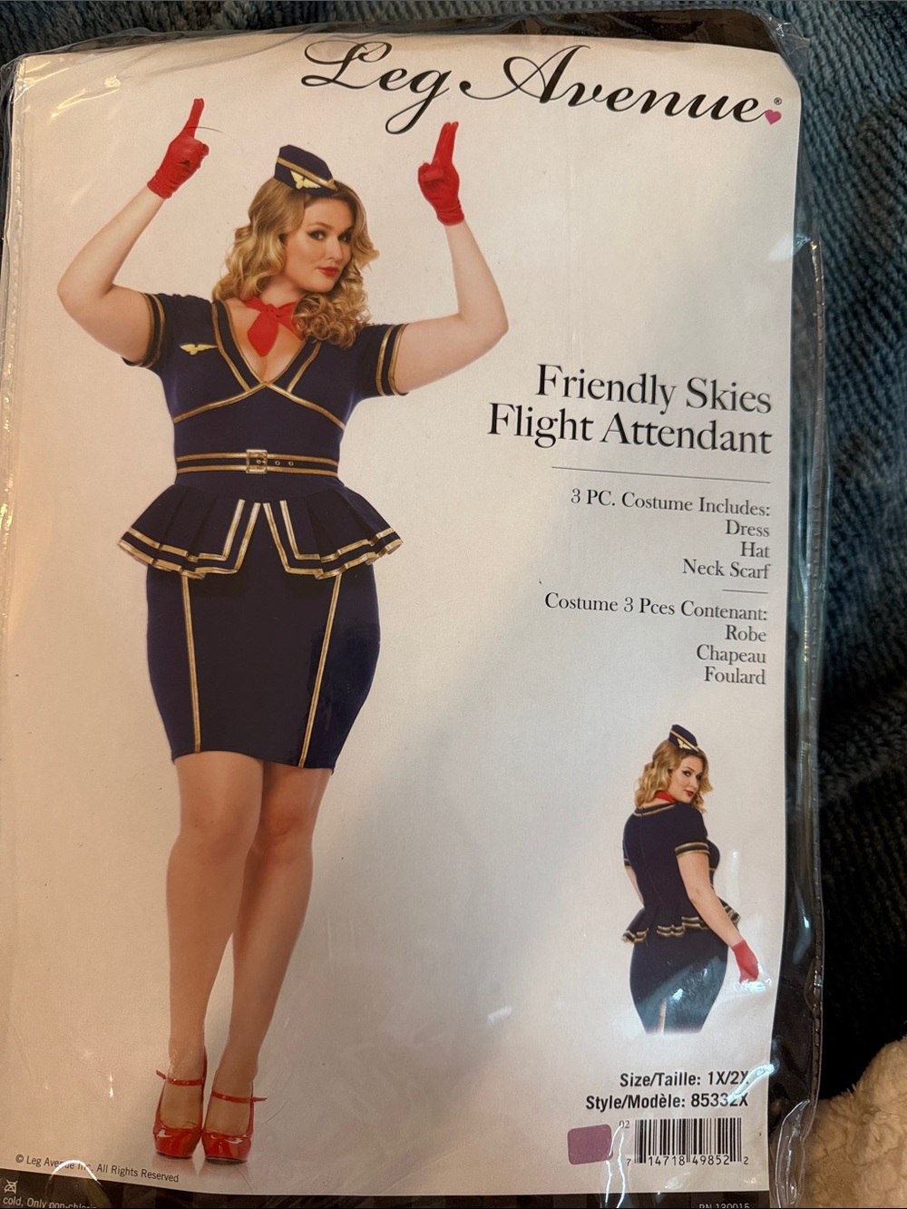 Friendly Skies Flight Attendant Costume plus